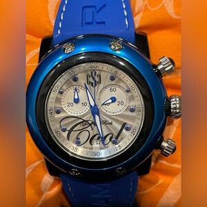 Cool Blue “Glam Tock”  Blue Watch with Silver Clasp.  NWT & original box’s.